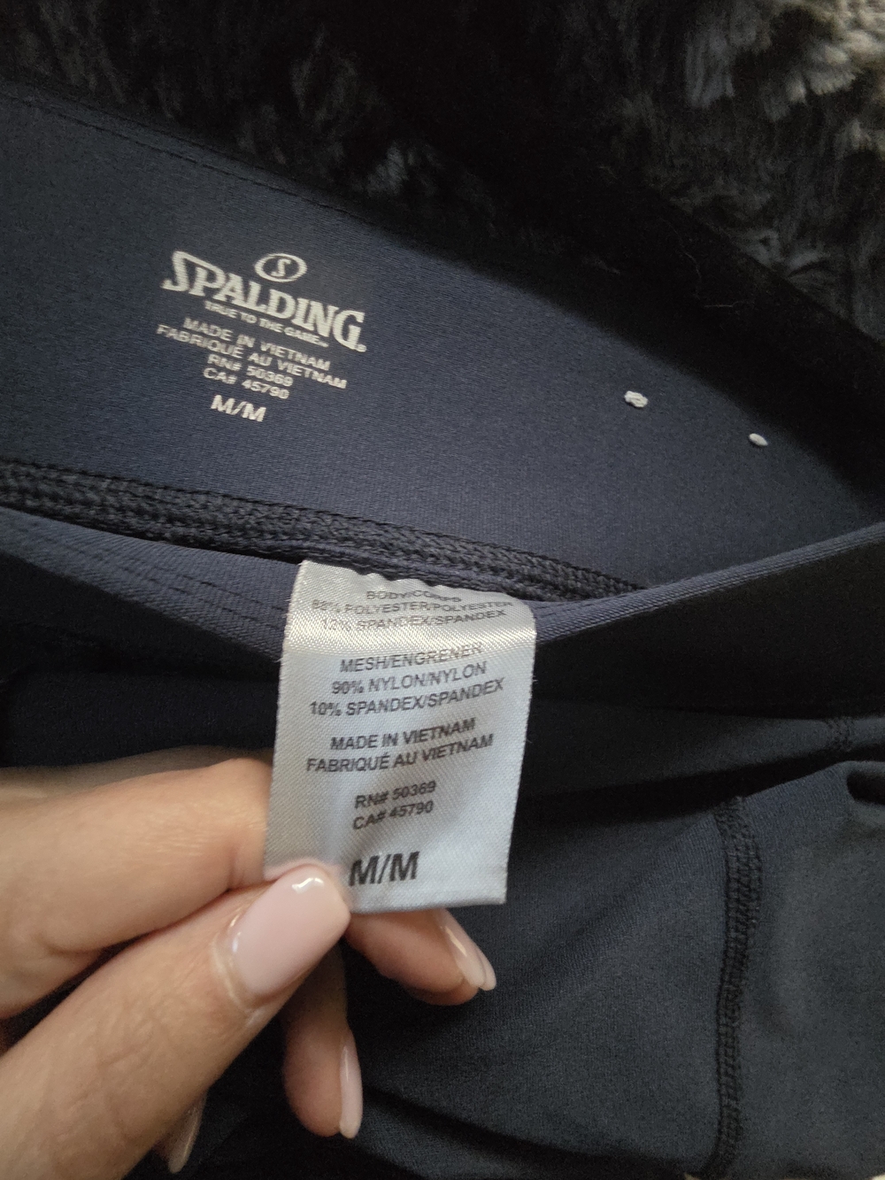 Spalding Navy Blue Capri Leggings – Size Medium - Picture 2 of 3